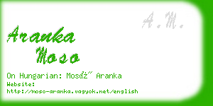 aranka moso business card